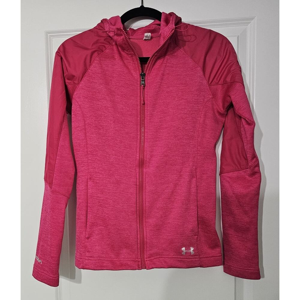 Under Armour Storm Women’s Pink Full Zi Hoodie Jacket Lightweight AthleticSize M